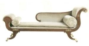 China Custom Gilding Hand Carved Indoor Chaise Lounge Chair Leather / Fabric wholesale