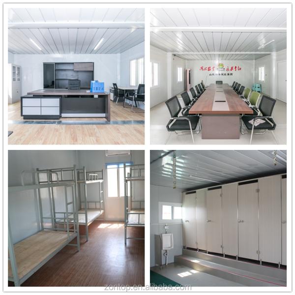 Zontop Low Cost Modern Hotel Shop Office Workshop Stackable Modular Prefab Container Homes
