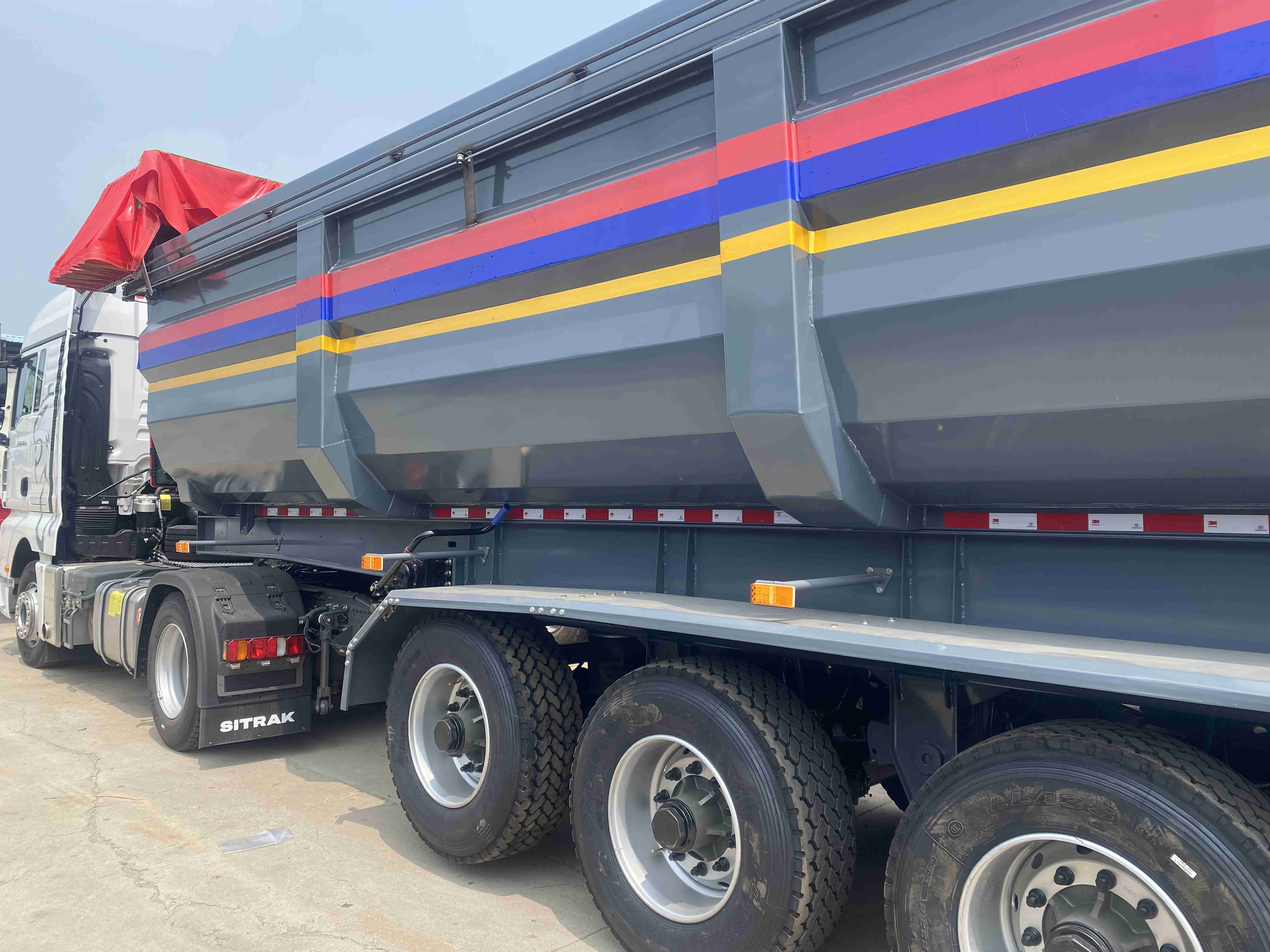 3-axis 4-axis Dump Truck Trailer Type Rear Dump Trailer 100 Ton End Dump Truck Trailer