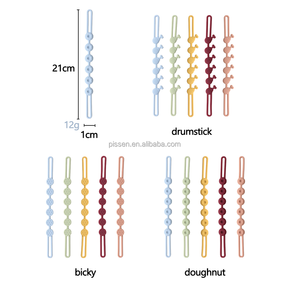Necklace Pacifier Chain Focal Shaped Beads For Beaded Pens Silicone teething Focus Beads kid toys