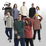 Organic Heavyweight Cotton Hoodie Reflective Camo Crewneck Sweatshirt 310g