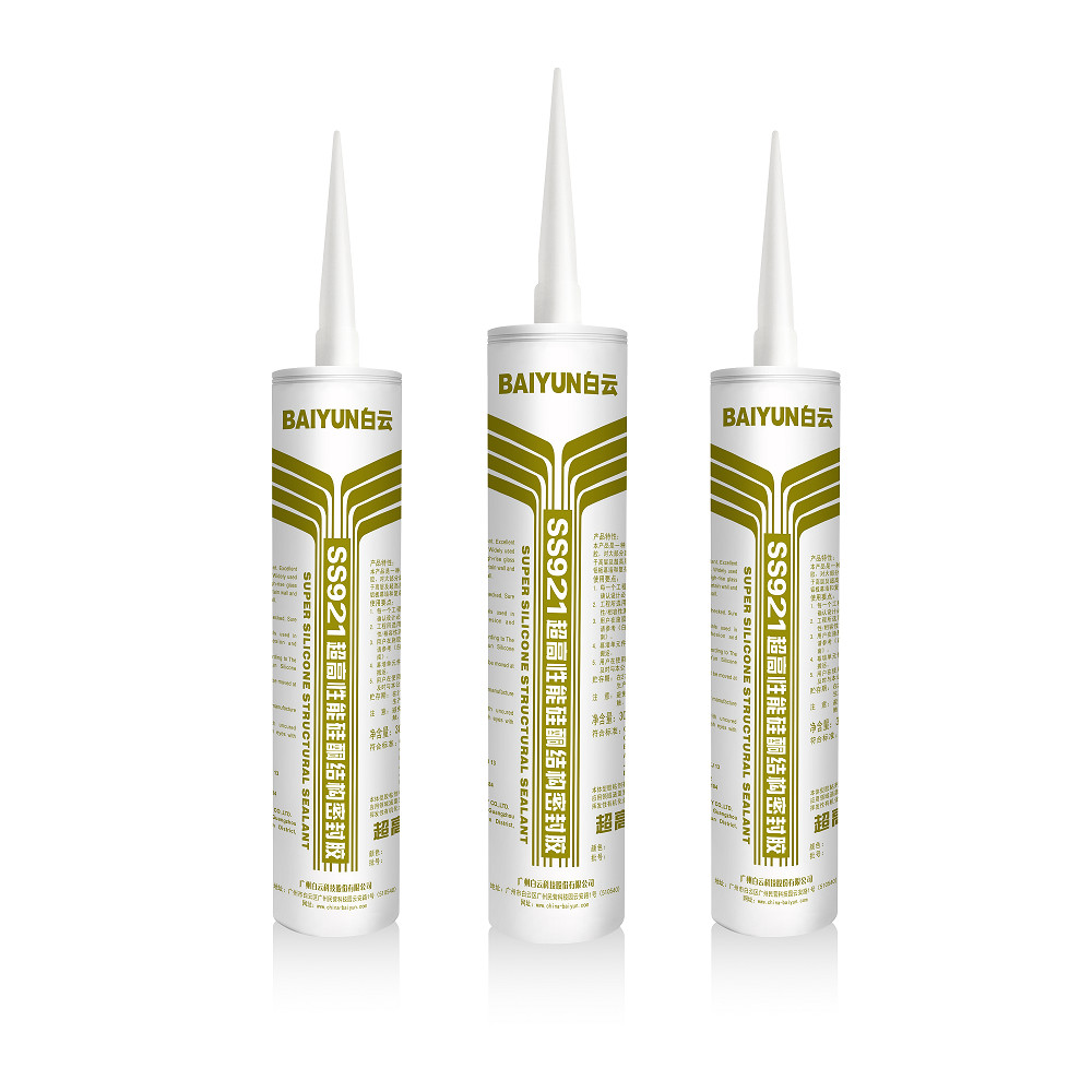 SS921 100% RTV Silicone Caulk 590ml High Strength Silicone Sealant For Glass