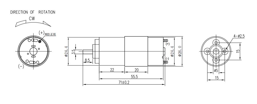 KG-010 DC motor 12-36V power 40-80W electric motor used for juice extractor
