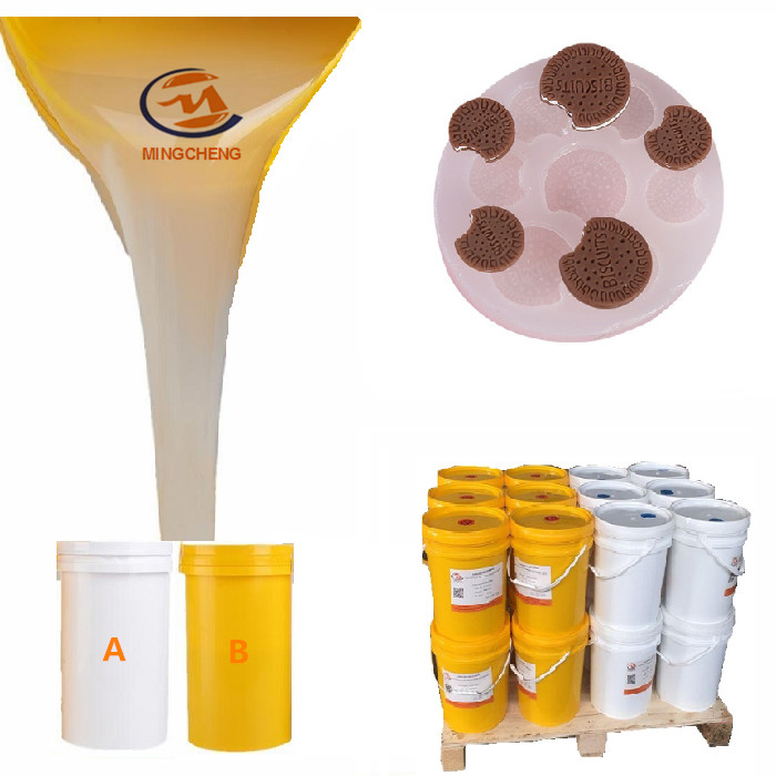 Two Parts RTV2 Liquid Platinum Silicone Rubber for Candy Fondant Molds
