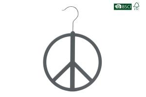 China Wholesale Wheel Shape Black Color Velvet Shirt Hangers Clothes Hanger for Ties or Scarves wholesale