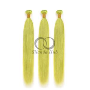 China Green Straight Remy Human Hair Bundles Sew In Weave Bundles Brazilian Bundle Deals wholesale