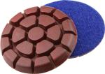 3 Inch Metal Chip Concrete Floor Polishing Pads Grit 50 In Round Shaped