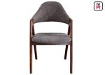 Classical Strong Solid Wood Restaurant Chairs With Leather Fabric Seats