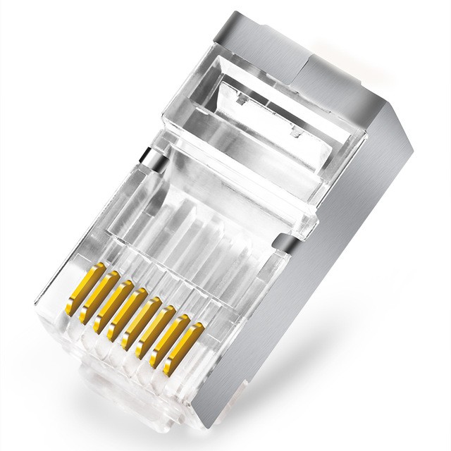 White Cat6 Ftp 8p8c Rj45 Modular Plug ABS/PC Material For Audio Video RJ45
