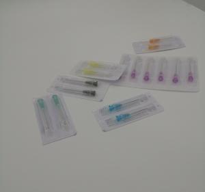 China Light Yellow Disposable Syringe Needles Inclined For Injection Out Diameter 2.7mm 12G wholesale