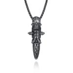 Skull Shape Stainless Steel and Gold Pendants Necklaces for Men Jewelry