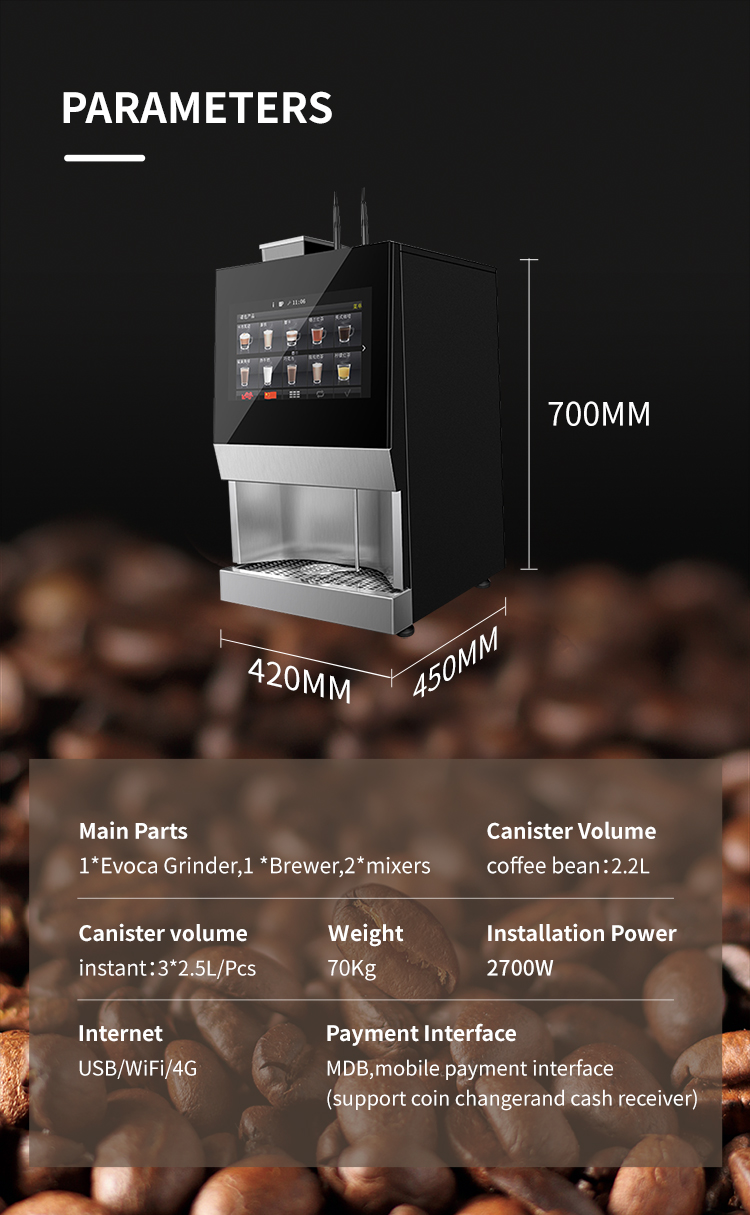 EVOACAS Fully Automatic Espresso Coffee Machine With Tap Water Support