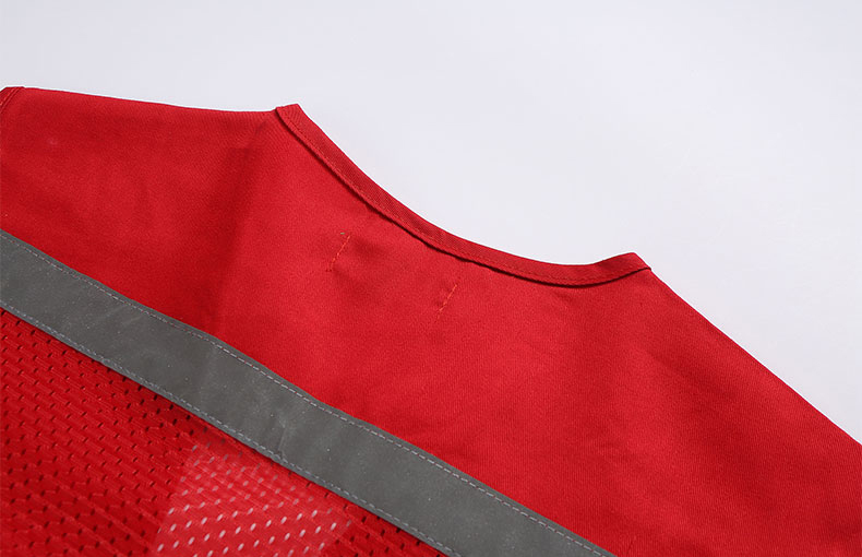 Custom Logo Thin Multiple-pockets Waistcoats Utility Reflectives Strip Road Volunteer Work Clothes Reflective Safety Vest