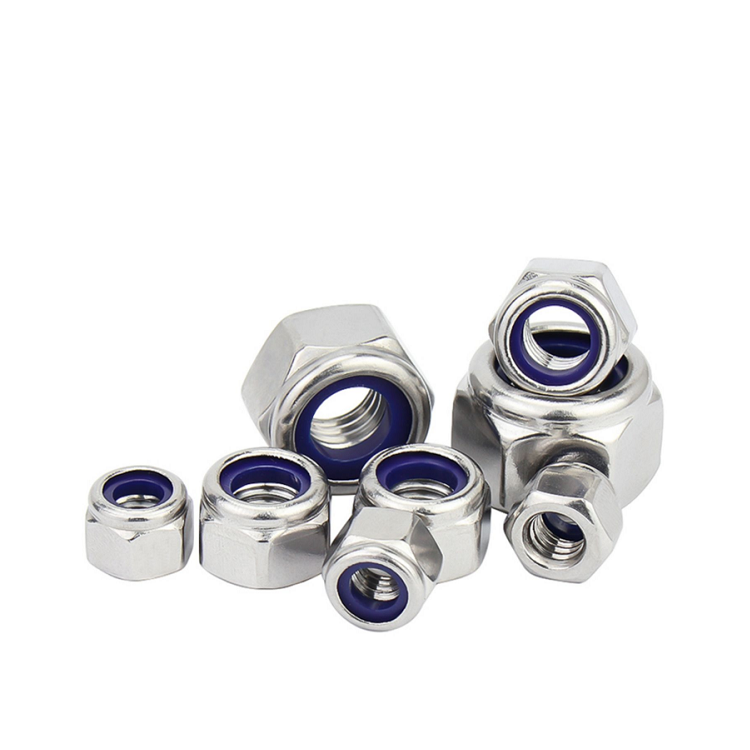 ISO 9001 2015 Certified DIN985 Hex Insert Lock Nuts A2/A4 Stainless Steel M3-M8 Sizes