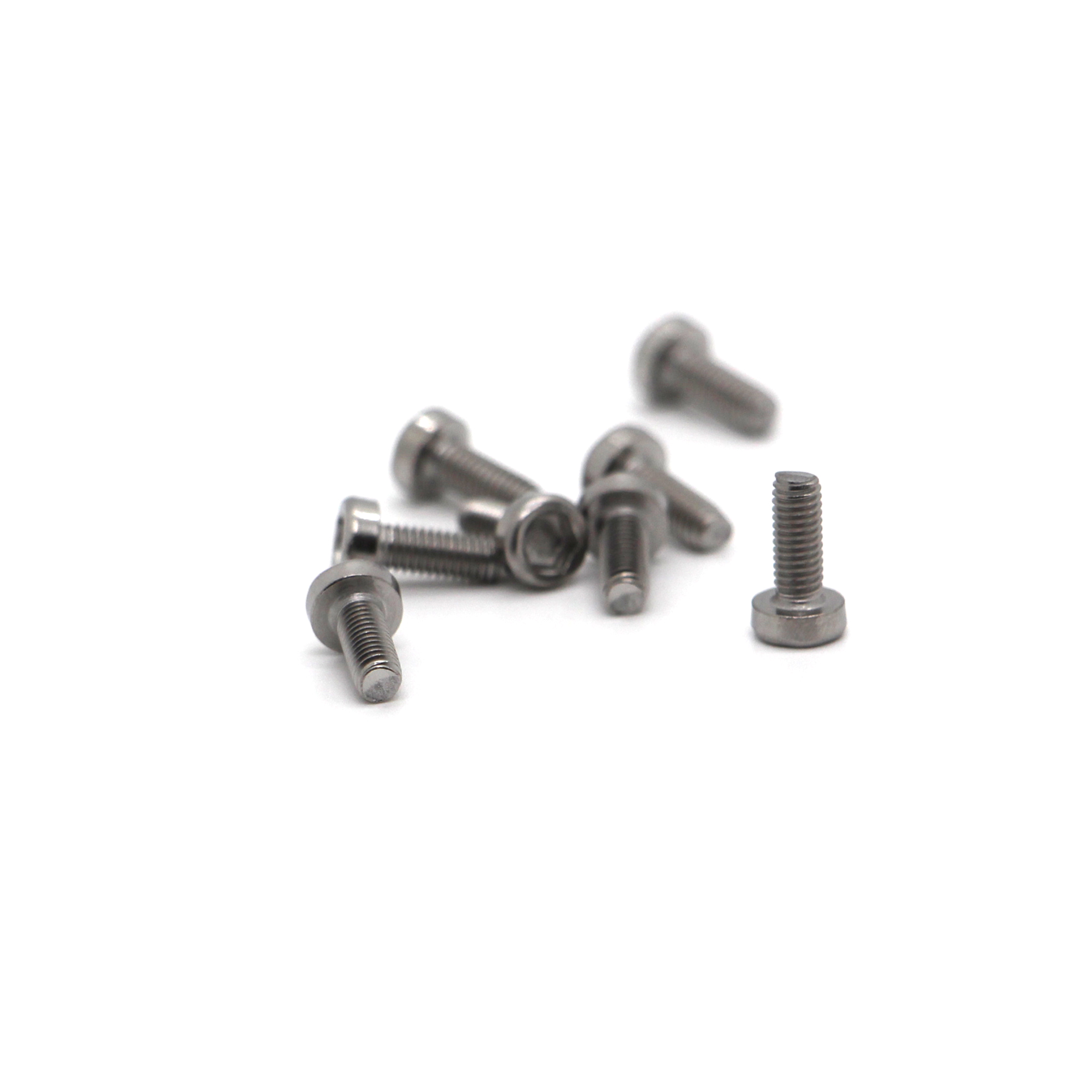 Black Oxide Coated Machine Screws Full Thread DIN 912 M0.6-M3 High Tensile Strength for Automotive Machinery