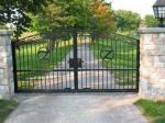 Rot Proof Morden Iron Gate Galvanized Powder Coated Surface Treatment