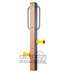 China outdoor wooden fitness equipment--WPC Outdoor Fitness Equipment Wooden Leg Massager wholesale