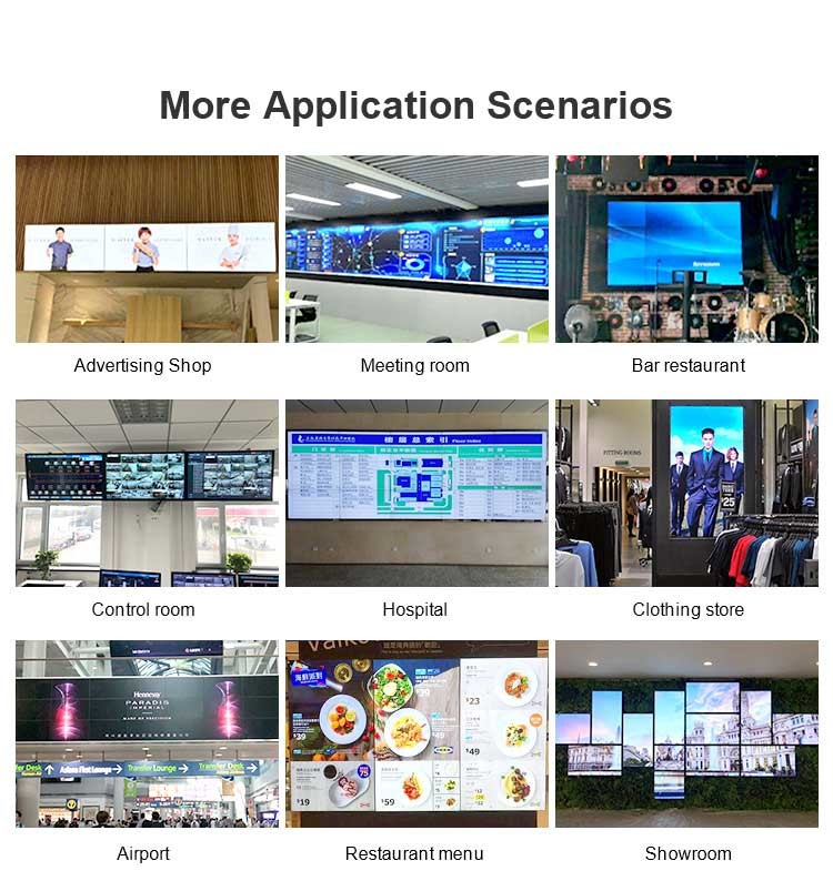 65inch Series Creative LCD Video Wall 550cd/M2 700cd/M2 With Metal Shell Anti Static