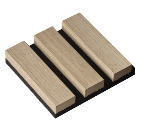 Oak MDF Wood Polyester Felt Acoustic Wall Sound Insulation Panel with Melamine Finish