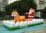 Outside Christmas Inflatables Jingle Bells / Father And Reindeers Running