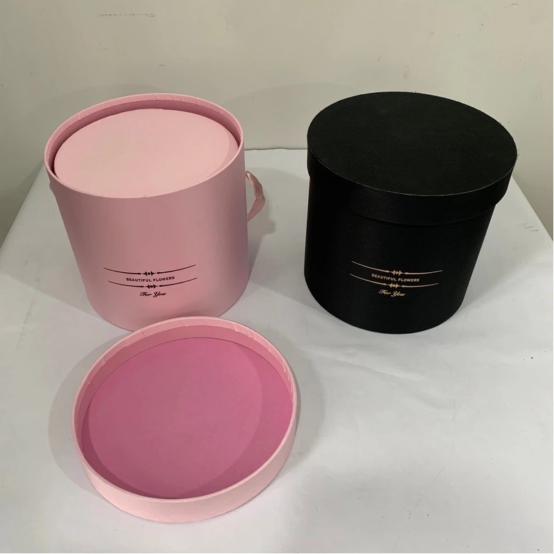 High quality round cardboard boxes recyclable flower box for roses packaging