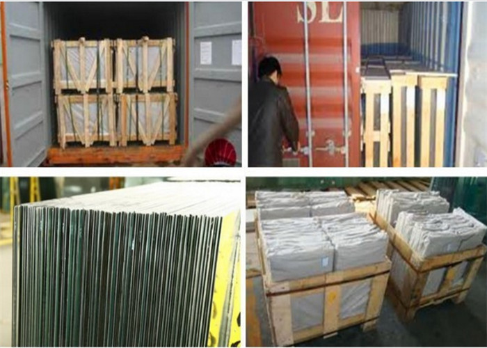 Flat / Curve Shape Laminated Float Glass , Coloured Laminated Glass For Bus Station