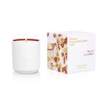 Frosted White Glass Scented Jar Candle With Metal Gold Lid For Luxury Gift Set