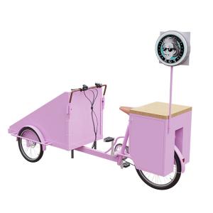 China Europe Style Classical Bicycle Vending Cart With Large Storage Box wholesale