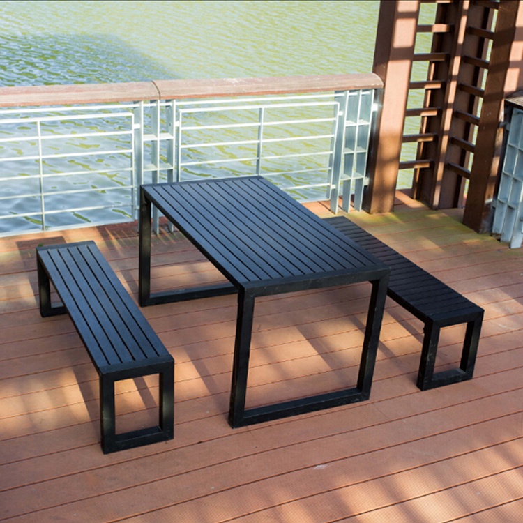 L180W80H75cm Patio Park Tables And Chairs
