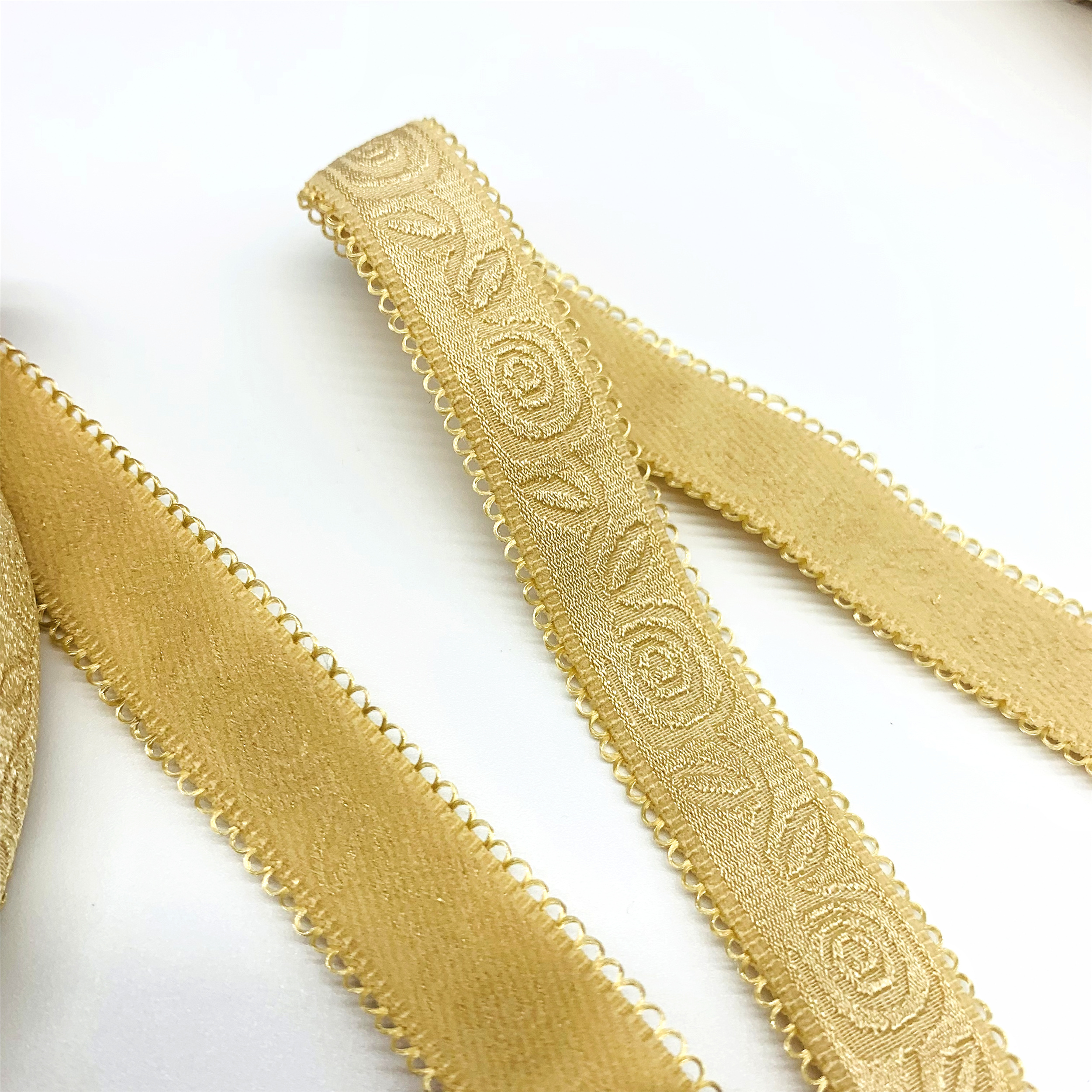 Factory high quality custom jacquard elastic nylon spandex soft underwear bra strap tape band webbing