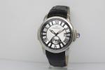 Fashionable Men's Stainless Steel Watches with high performance genuine leather