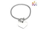 18mm Length Toggle Clasp Closure Cross Chain Bracelet