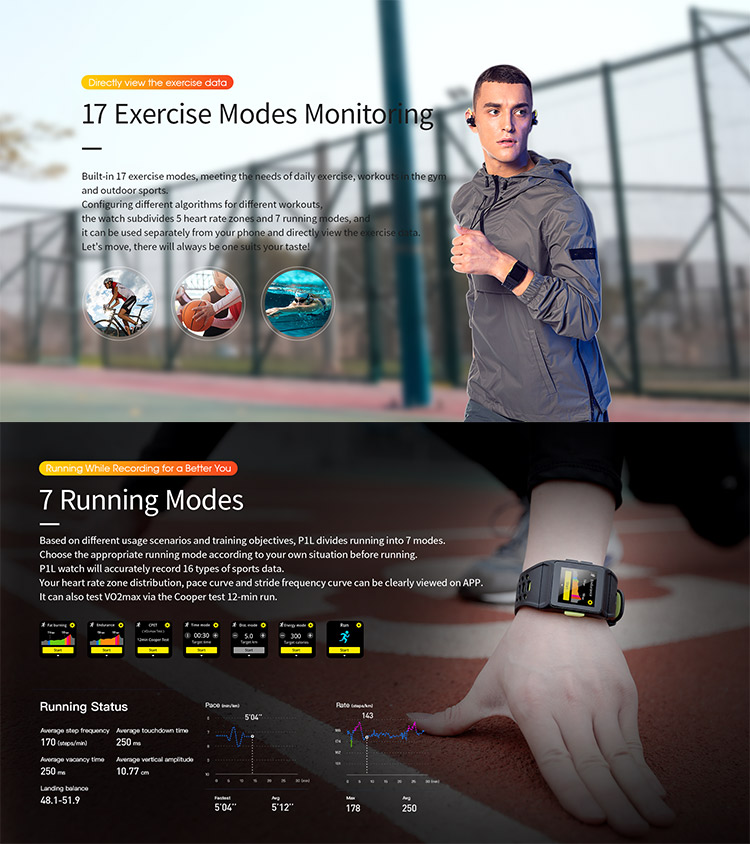 Fatigue Monitoring IPS Display Smart Positioning Watches