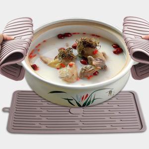 China Customized Food Safe Square Silicone Dish Drying Mat wholesale