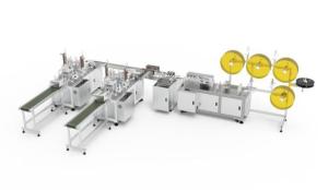 China Small Size Medical Sanitary Face Mask Machine / Surgical Face Mask Making Machine wholesale