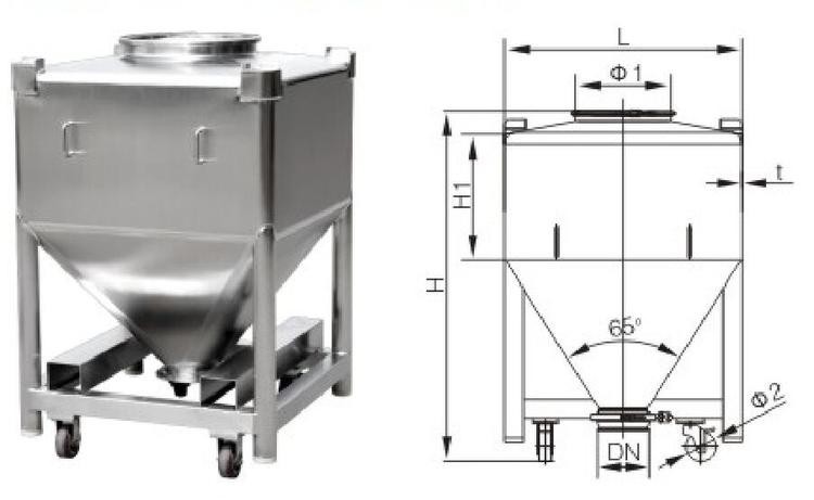 120V Voltage Post Industrial Shaker For Pharmaceutical IBC Container