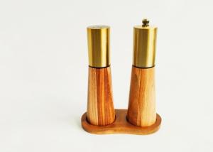 China Traditional Stainless Steel Wooden Pepper Spice Mill Set wholesale
