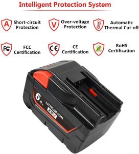 China Slide Pack Battery Replacement Milwaukee 28V 6000mAh Rechargeable Power Tool Battery wholesale