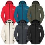 2023 Wholesale Custom embroidery logo waterproof Zipper softshell Jacket