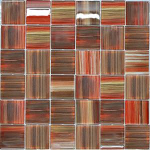 China Hand drawing crystal glass mosaic kitchen tiles wholesale