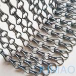 Space Divider Metal Chain Link Curtains Fly Screen Curved Andulated