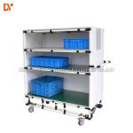 Heavy Duty Industrial Handpush Tote Cart White Lean Pipe Trolley