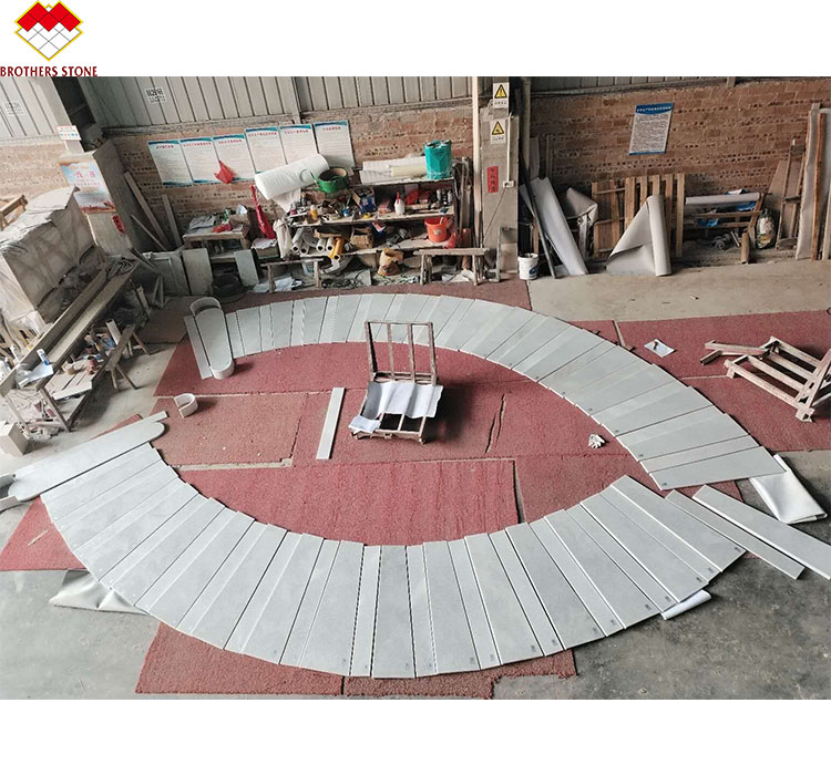 High Polished Modern Design Calacatta White Marble Stairs and Steps for Indoor Villa