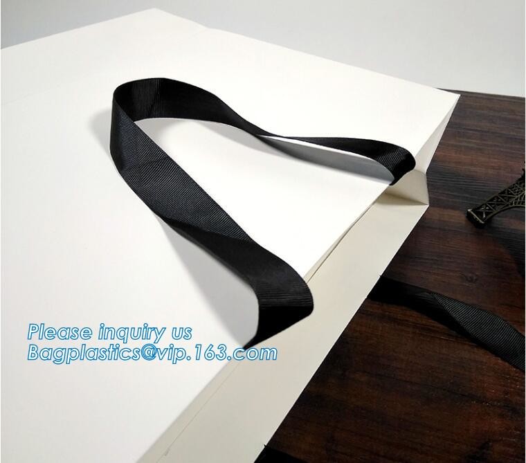 Luxury Metal Button Top Quality Gift Brown Paper Bags with Strong Handle,reusable ecofriendly customizable promotional l