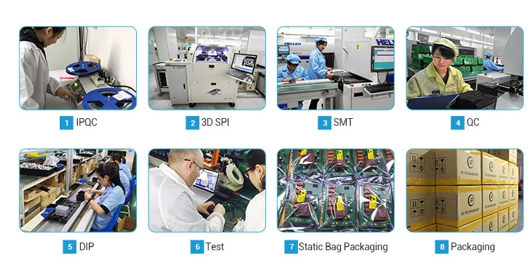 94v0 RoHS FR4 PCB PCBA Fabrication 0.2mm To 4mm