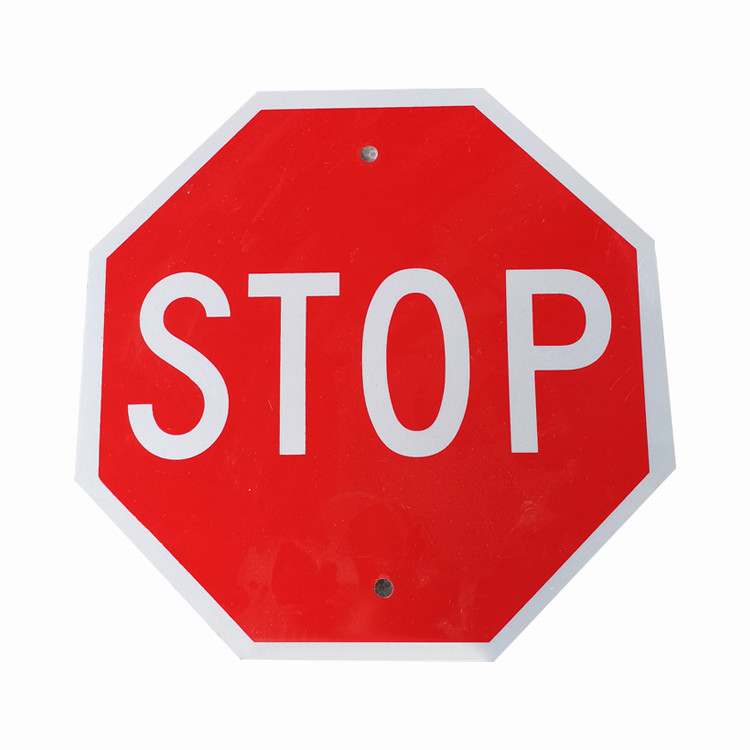 12x12 Inch Mandatory Vehicles Refelctive Traffic Signs Stop For Street Road