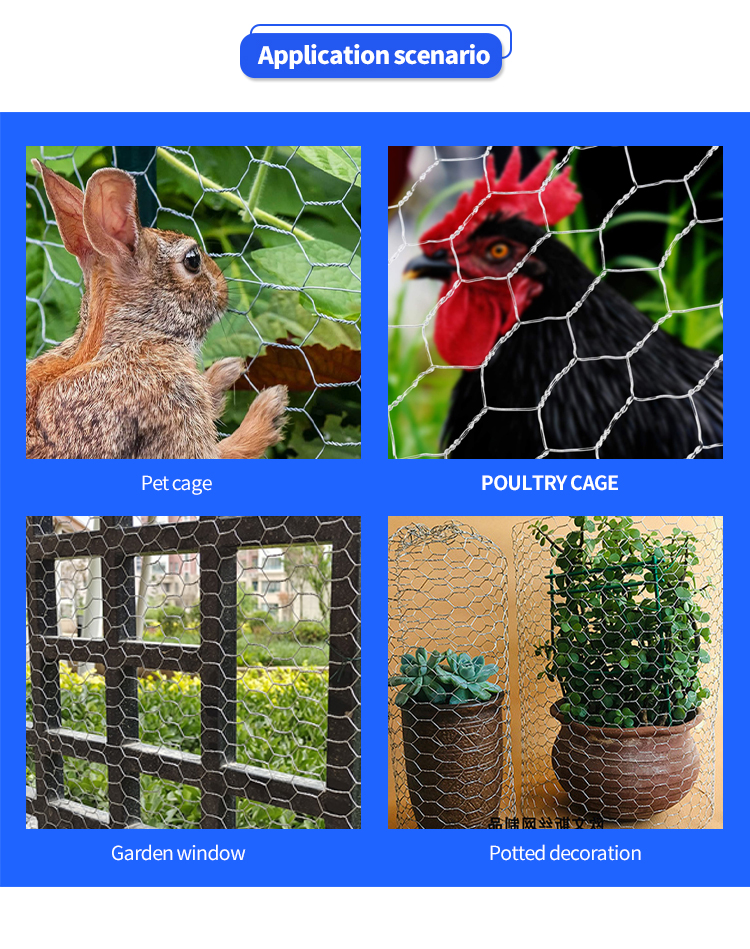 Hexagonal net breeding circle chicken bird fence net cage net flower art modeling