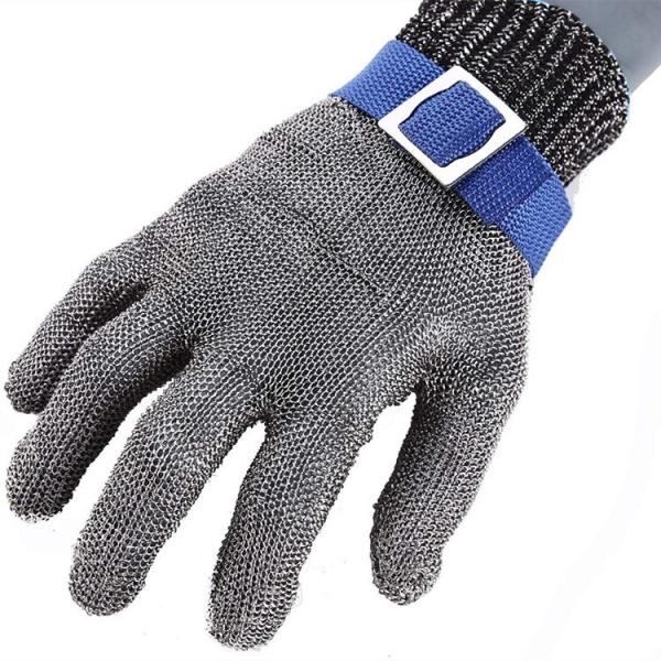 ZMSAFETY Wire Metal Mesh Gloves ANSI A14 level butcher and kitchen Glove the highest level of cut resistant Fish Fillet