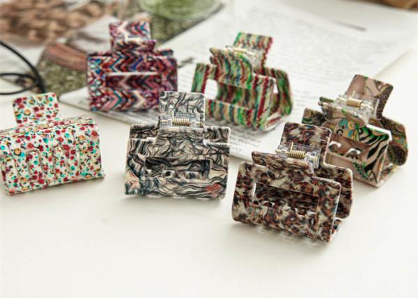 Acetic acid square picture logo clip hair card cross-border painted temperament