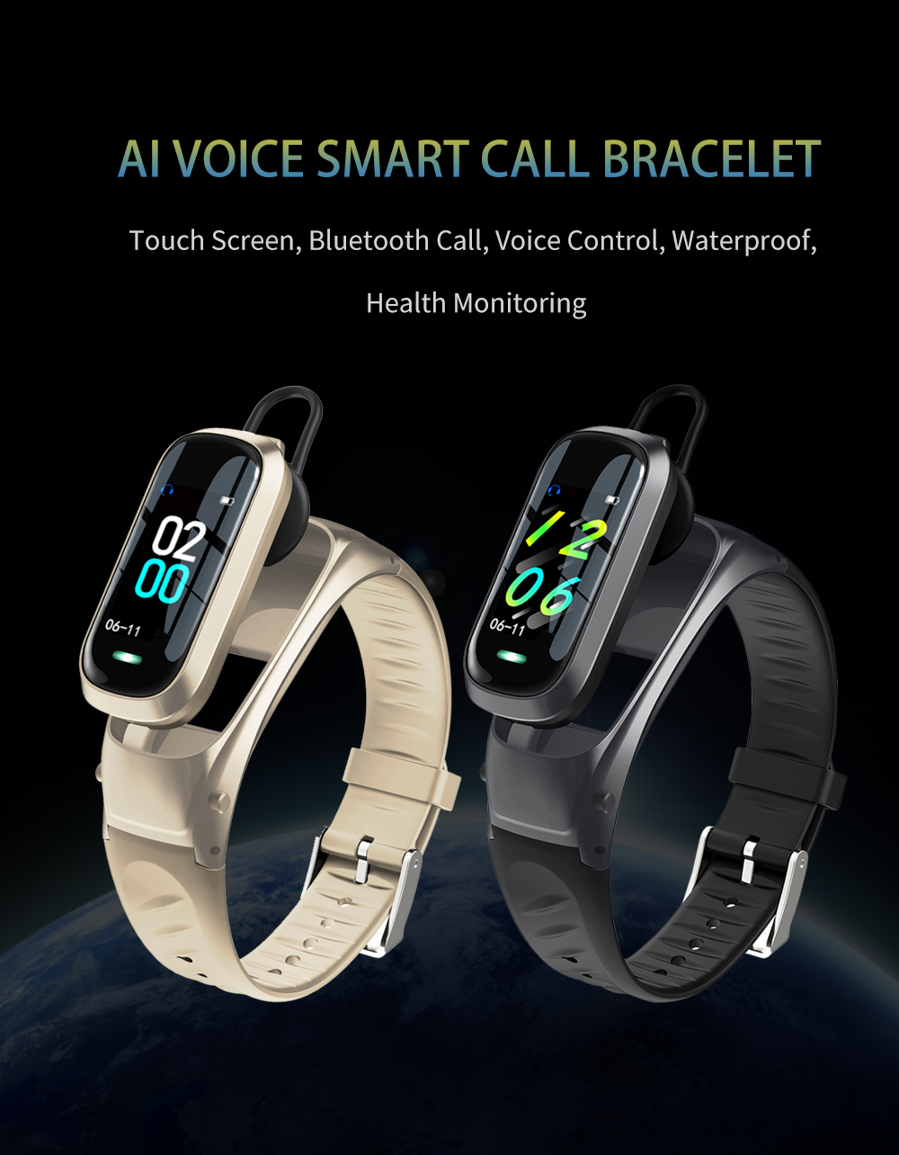 Fashion Smart Bracelet B6 NFC 0.96 Inch TFT Color Display Blood Pressure Oxygen Monitoring Watch